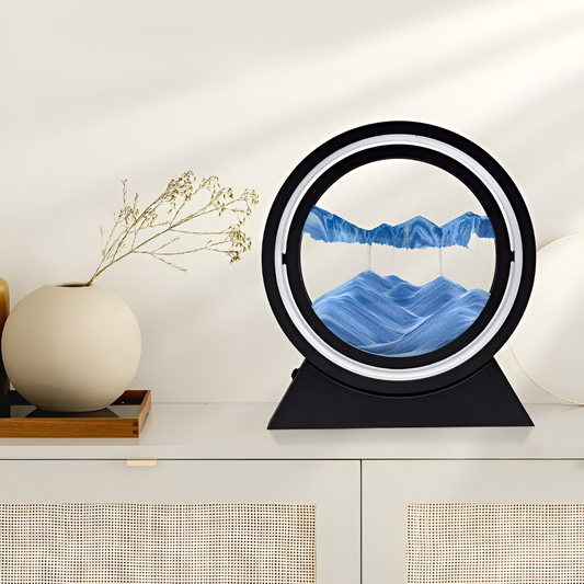 Carvallo – Dynamisk LED Bordslampa med Rörlig Sandkonst