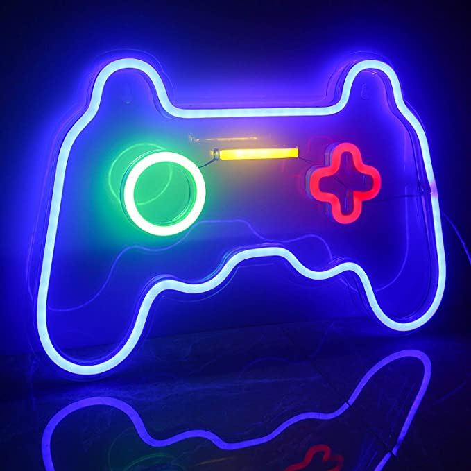 Vägglampa Neon LED Spelkontrollskylt