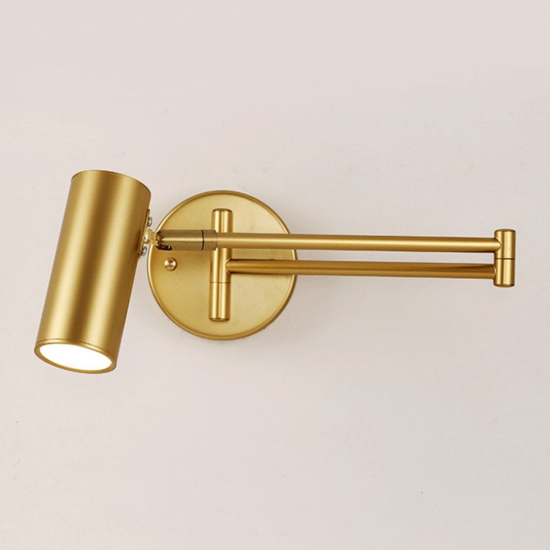 Modern Justerbar Vägglampa Cylinderformad, 2 Färger, Vardagsrum, Metall