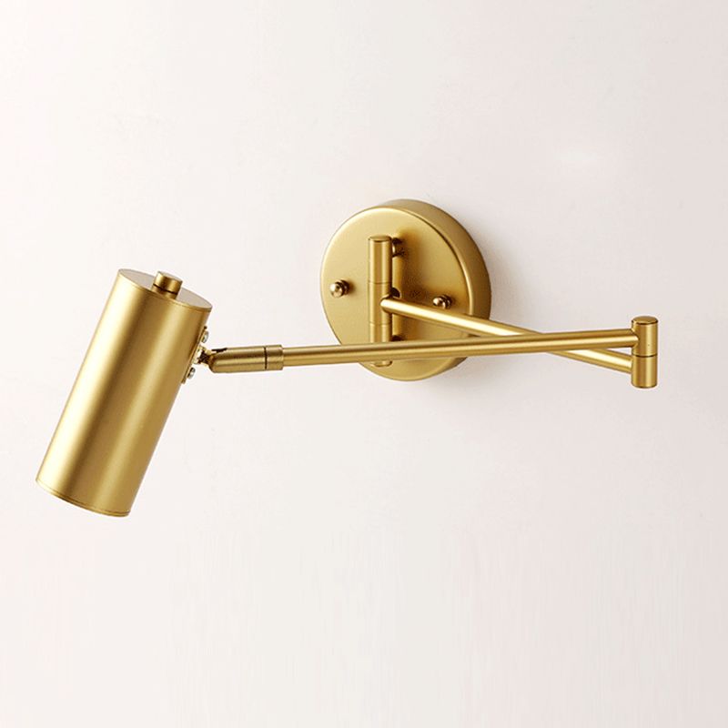 Modern Justerbar Vägglampa Cylinderformad, 2 Färger, Vardagsrum, Metall