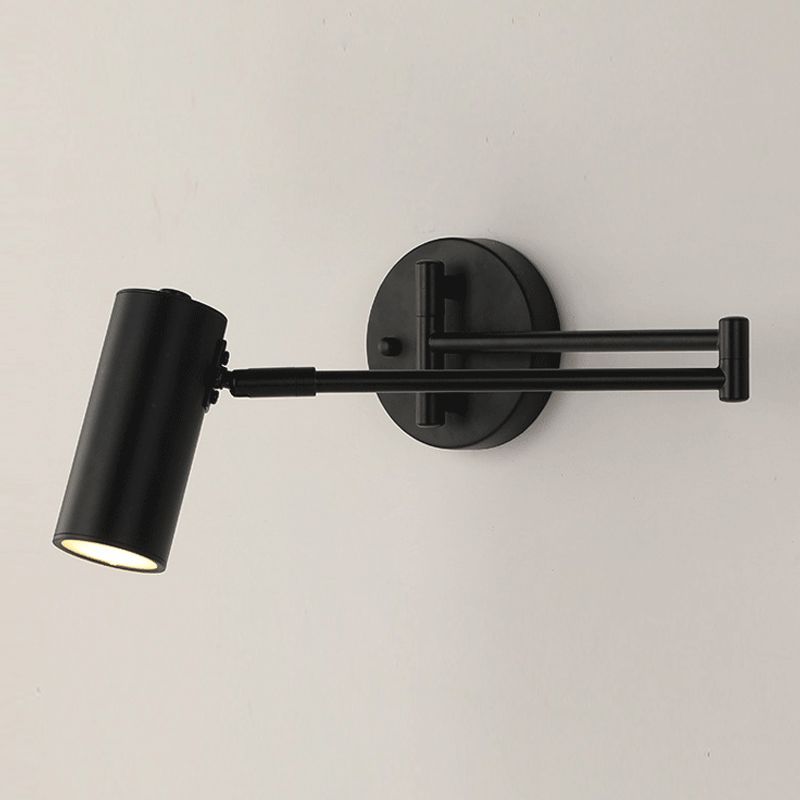 Modern Justerbar Vägglampa Cylinderformad, 2 Färger, Vardagsrum, Metall