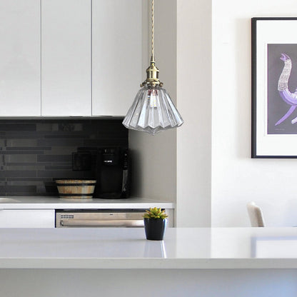 Brass och Glass Kök Hängande Lampor