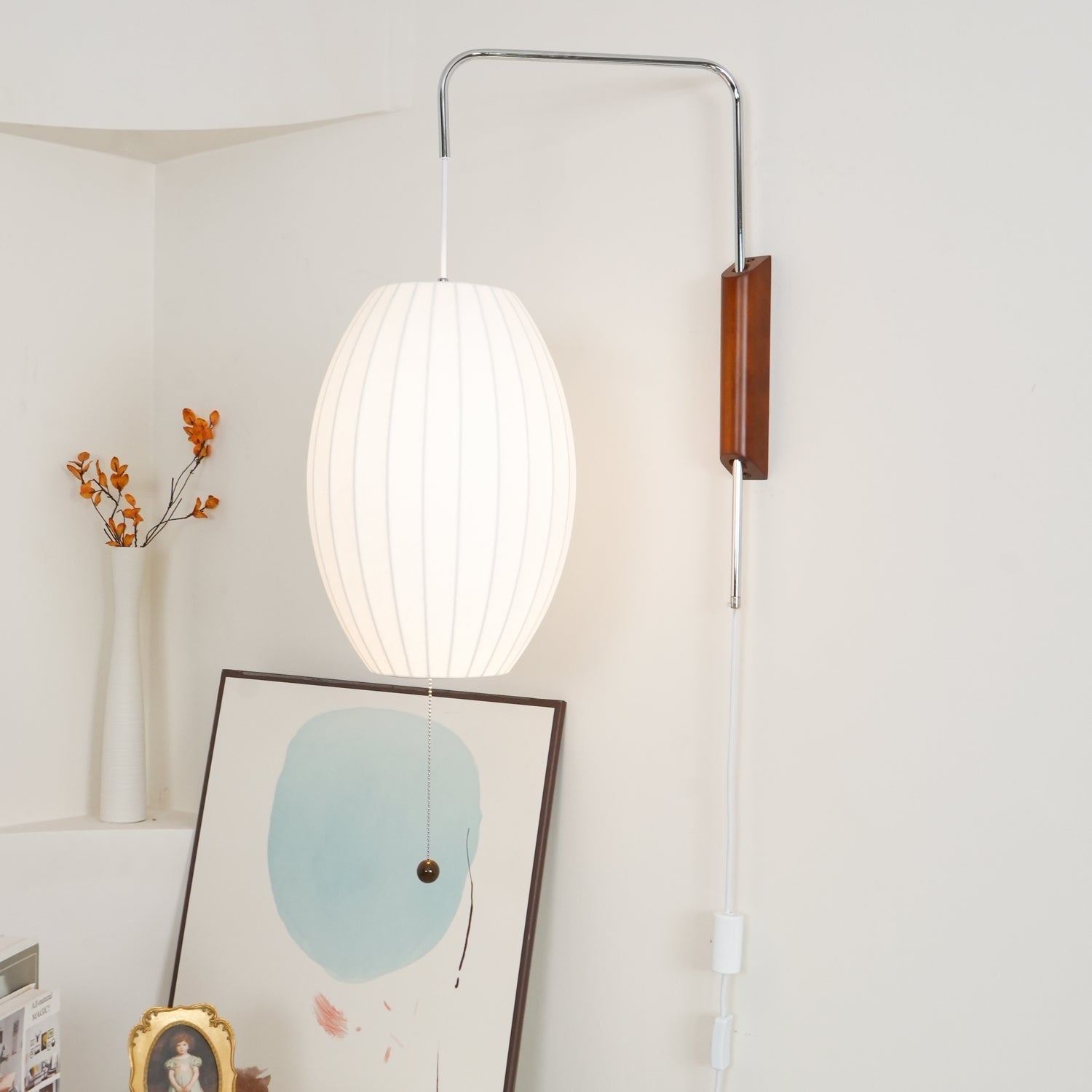 Mid-Century Nelson Vägglampa – Tidlös Designerbelysning