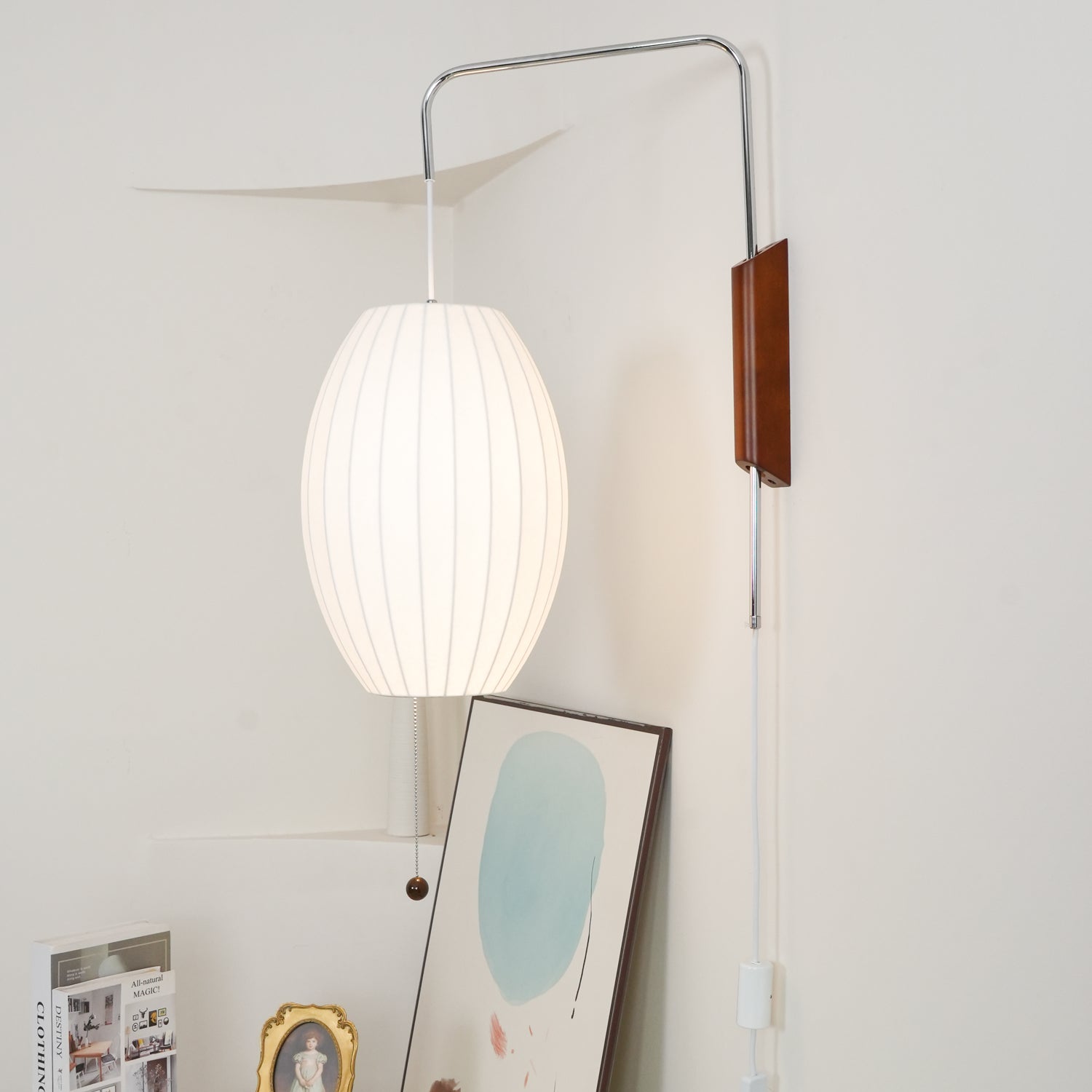 Mid-Century Nelson Vägglampa – Tidlös Designerbelysning