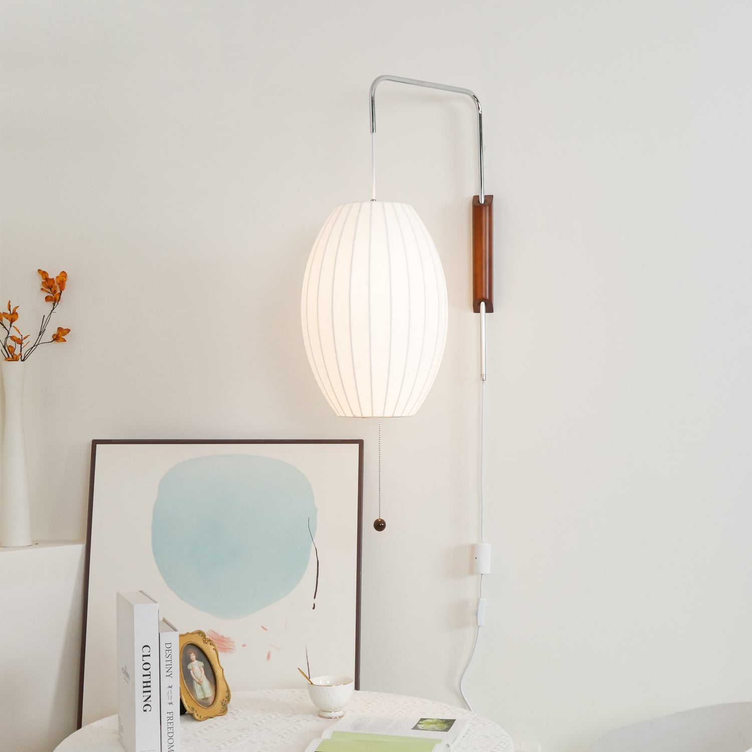 Mid-Century Nelson Vägglampa – Tidlös Designerbelysning