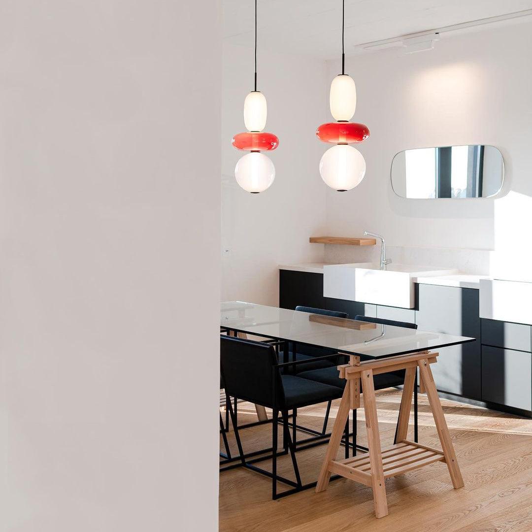LumiSphere Light - Modern Färgat Glas LED Pendellampa