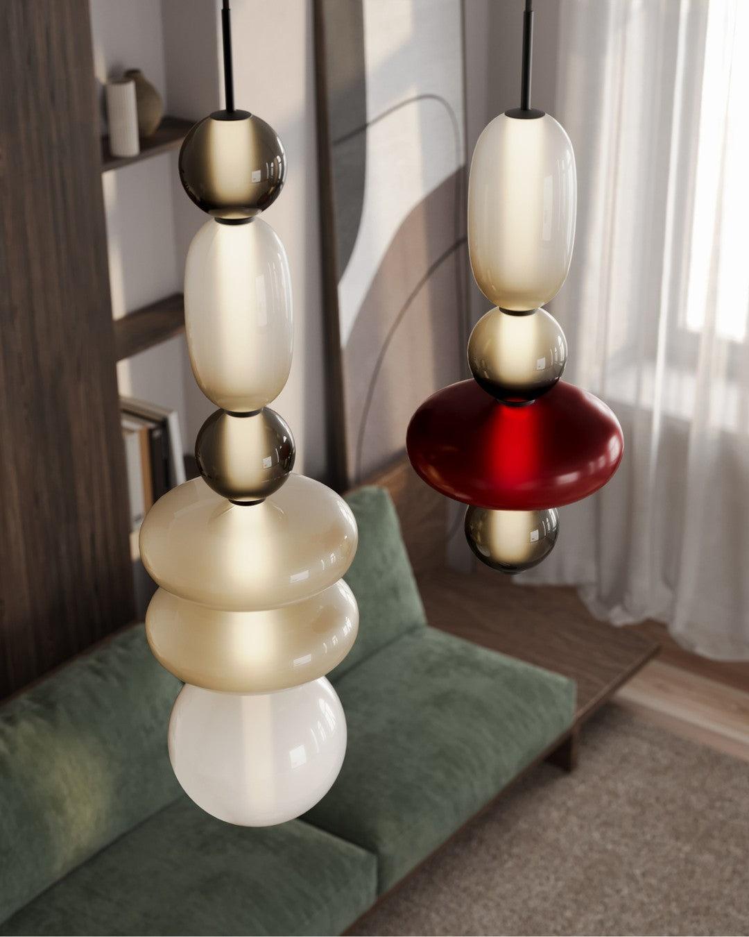 LumiSphere Light - Modern Färgat Glas LED Pendellampa