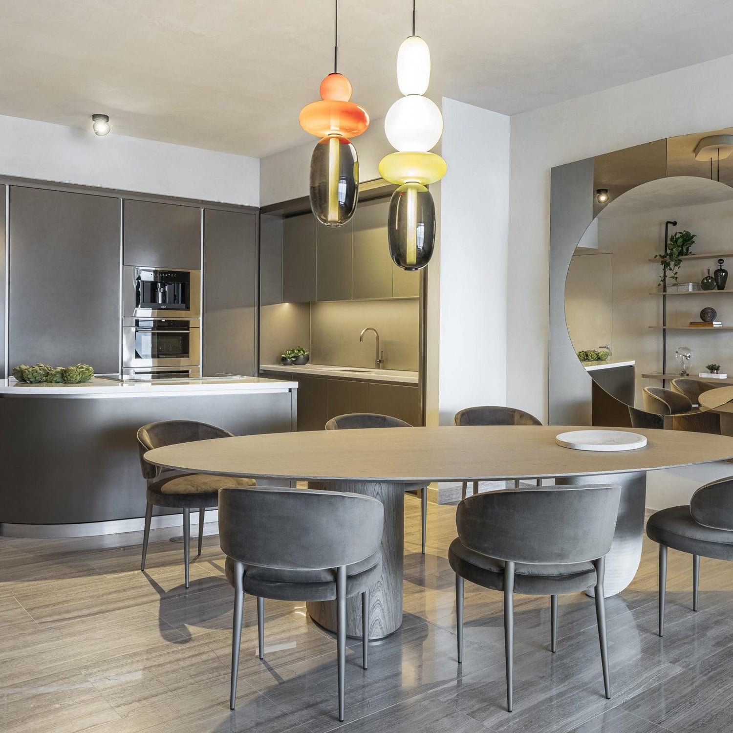LumiSphere Light - Modern Färgat Glas LED Pendellampa