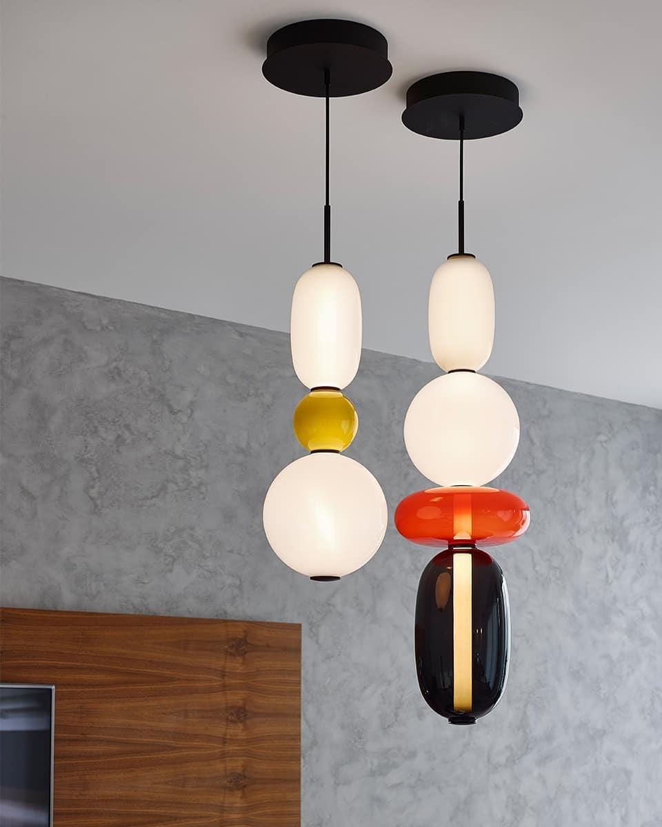 LumiSphere Light - Modern Färgat Glas LED Pendellampa