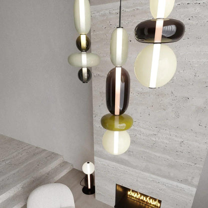 LumiSphere Light - Modern Färgat Glas LED Pendellampa