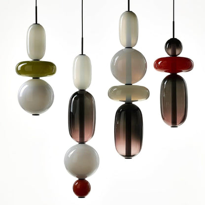 LumiSphere Light - Modern Färgat Glas LED Pendellampa