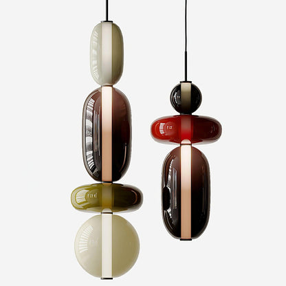 LumiSphere Light - Modern Färgat Glas LED Pendellampa