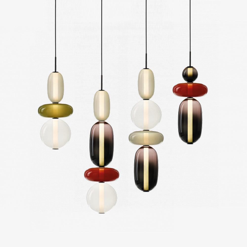 LumiSphere Light - Modern Färgat Glas LED Pendellampa