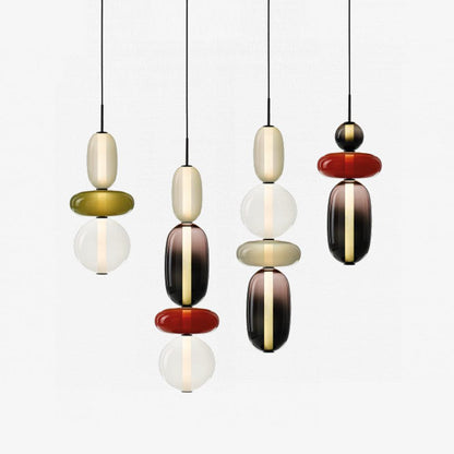 LumiSphere Light - Modern Färgat Glas LED Pendellampa