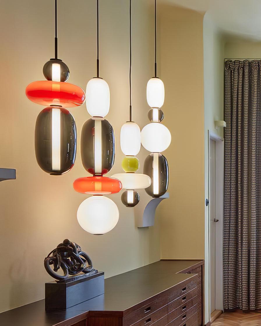LumiSphere Light - Modern Färgat Glas LED Pendellampa