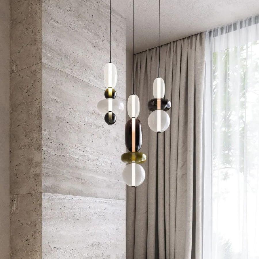 LumiSphere Light - Modern Färgat Glas LED Pendellampa