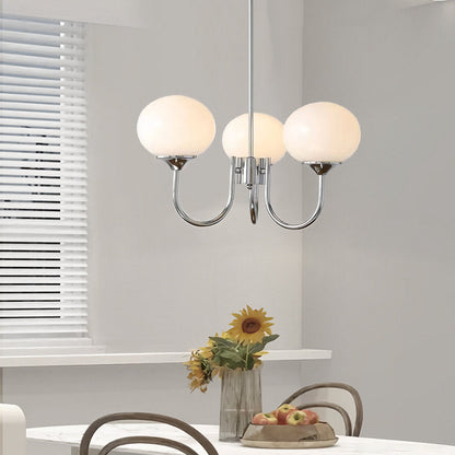 Modern Bubble Chandelier | Rosa Glas &amp; Guld Finish | 19.69&quot; Pendellampa | Stilfull Hem Accent