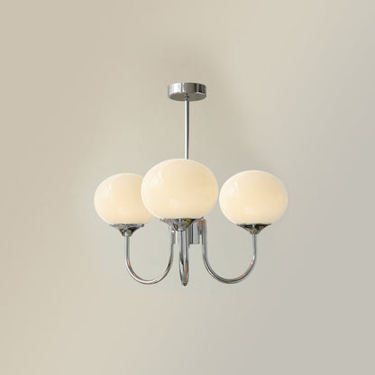 Modern Bubble Chandelier | Rosa Glas &amp; Guld Finish | 19.69&quot; Pendellampa | Stilfull Hem Accent