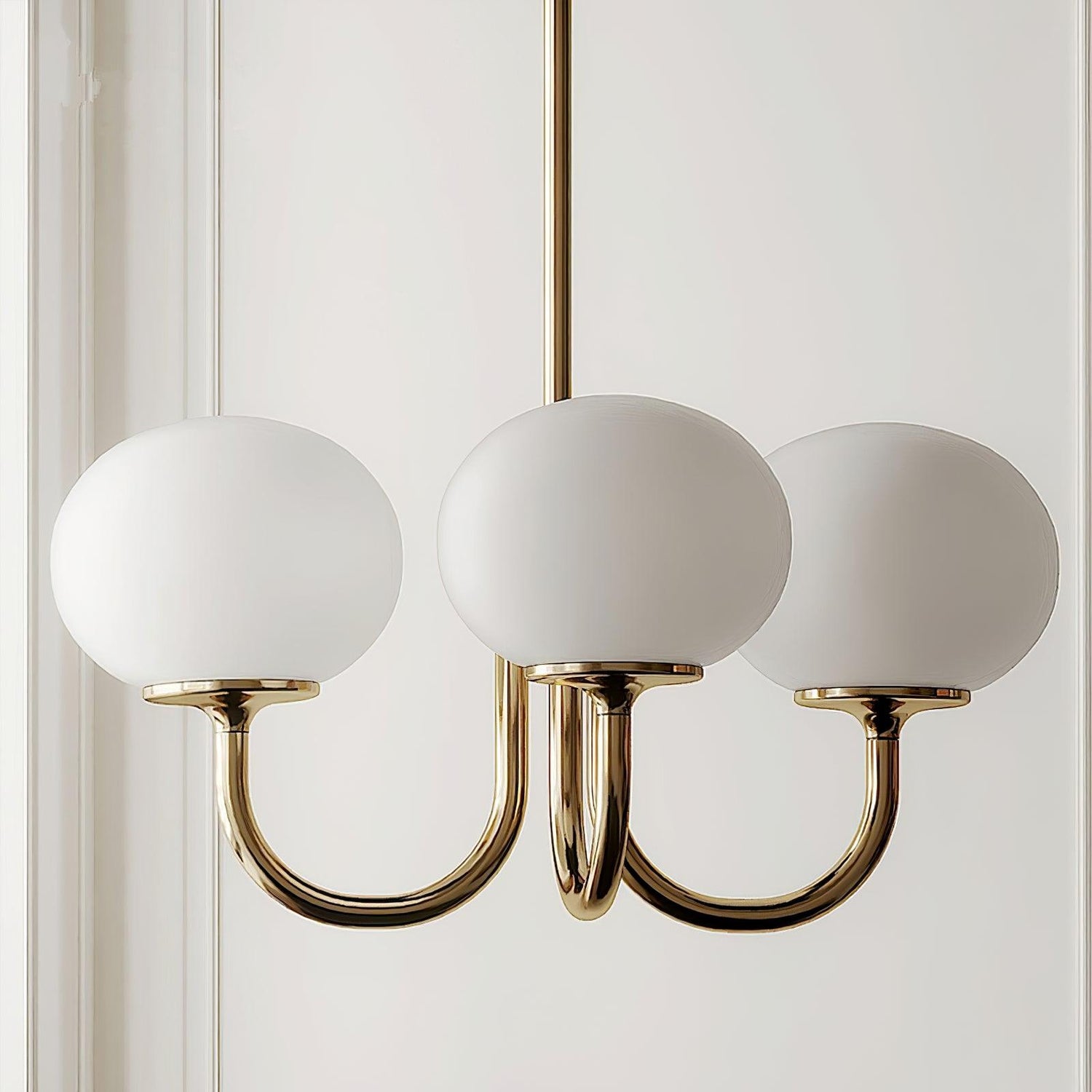 Modern Bubble Chandelier | Rosa Glas &amp; Guld Finish | 19.69&quot; Pendellampa | Stilfull Hem Accent