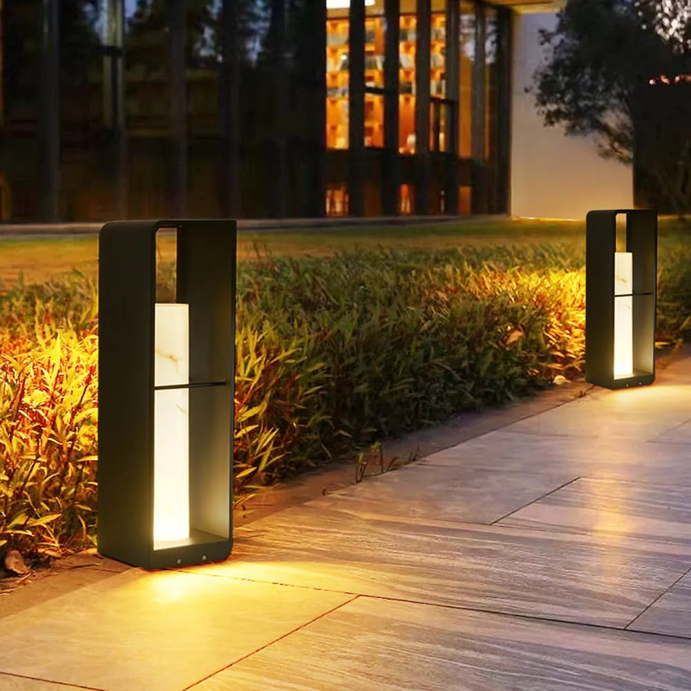 Utomhus Golvlampa Metall Solenergi LED Ljus