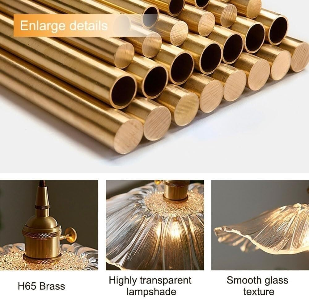 Vintage Floral Glass Pendant Light Fixture for Dining Room - Elegant Retro Design to Illuminate Your Space