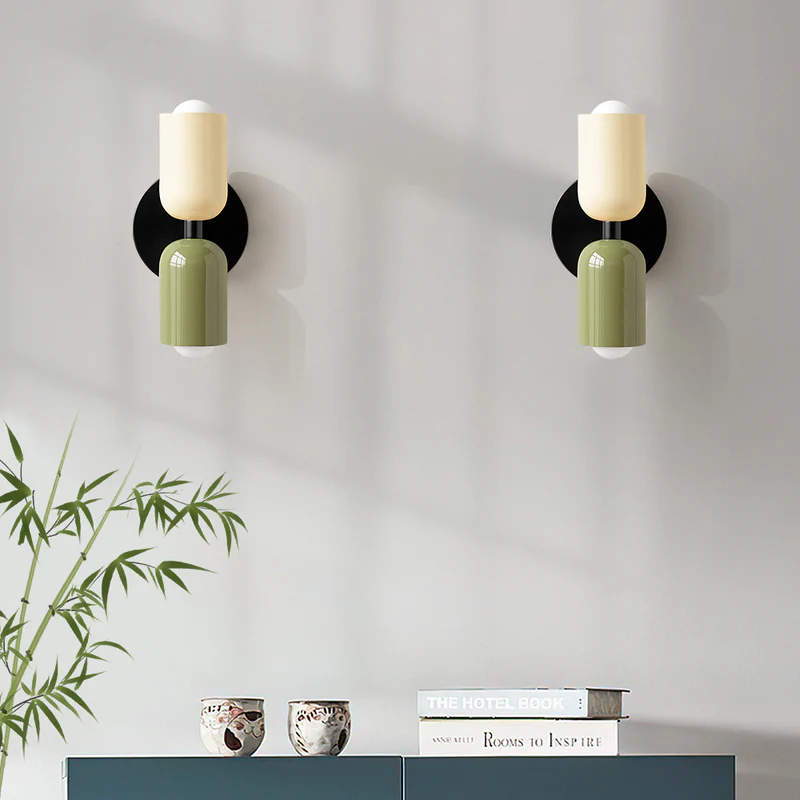 Vägglampa Modern Dubbel Glas Sconce Armatur