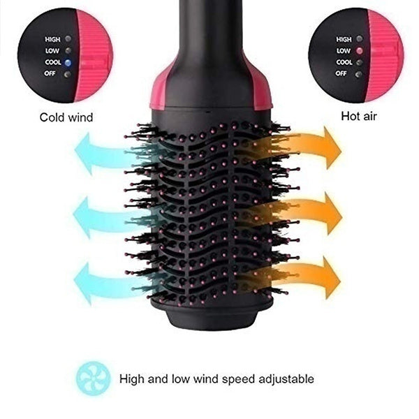 Carvallo Hårföningborste 3-i-1 | Torkning, Uträtning & Stylingen | Anti-Frizz & Volym | 1000W Ionteknologi