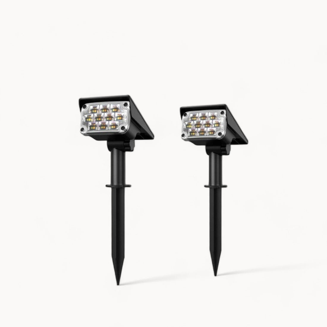 Trådlös LED solcells trädgårdsspotlight Deluxe för enkel belysning