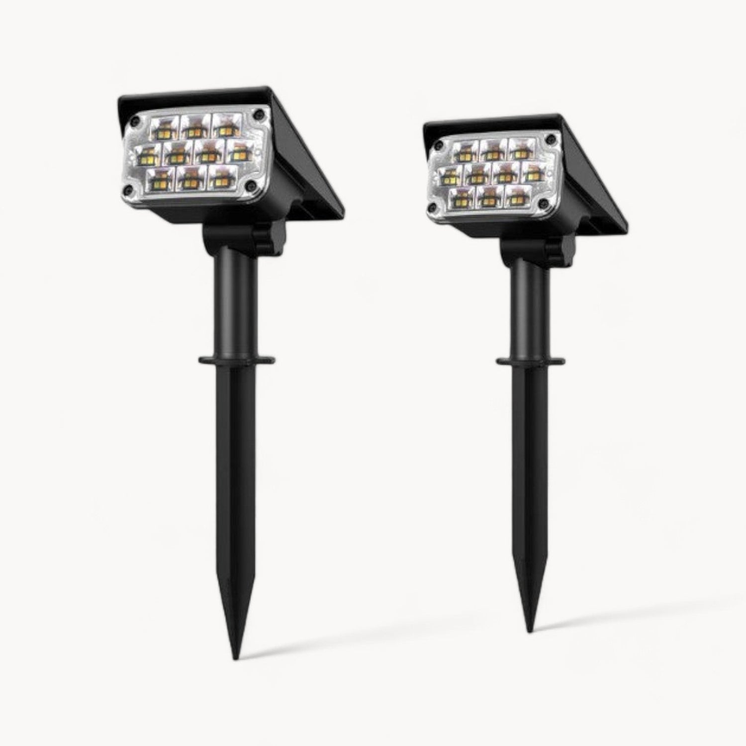 Trådlös LED solcells trädgårdsspotlight Deluxe för enkel belysning