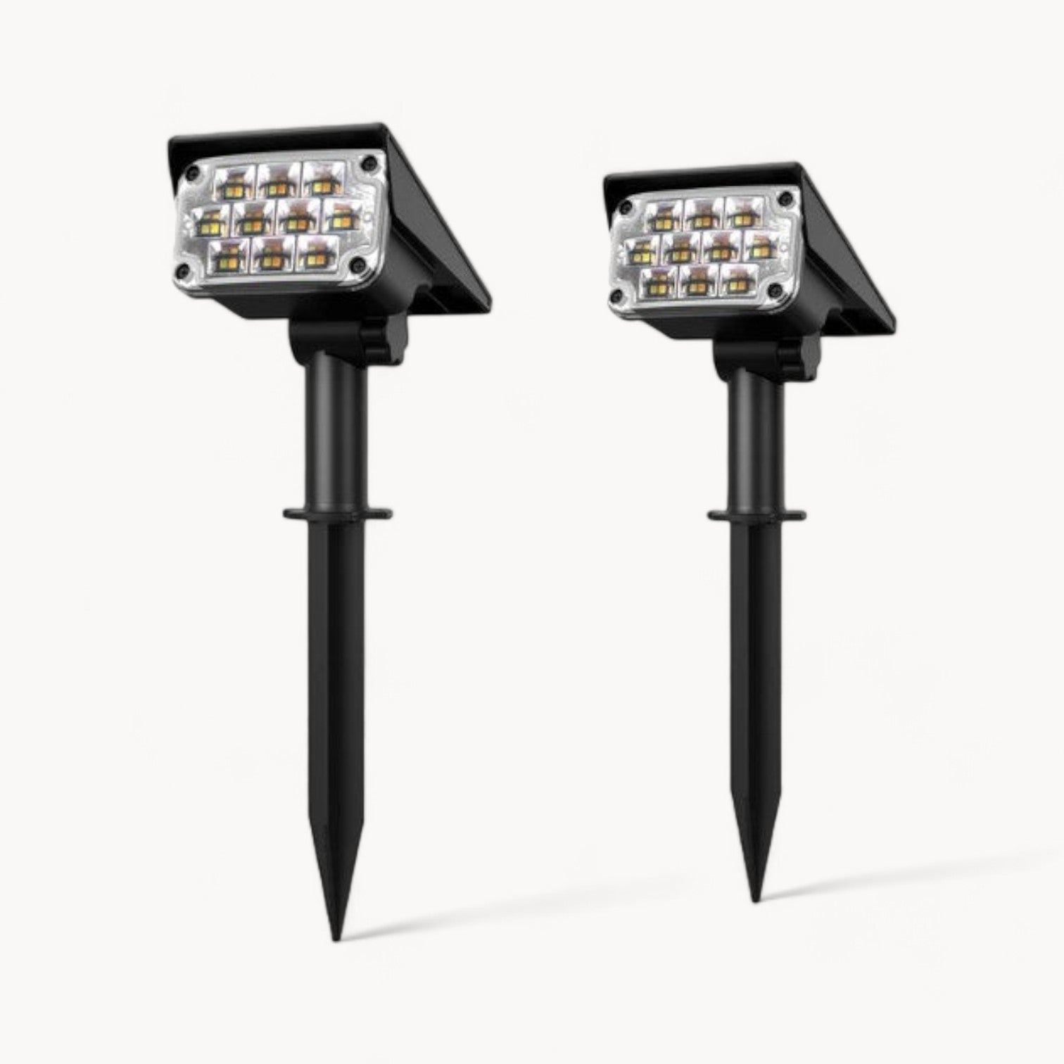 Trådlös LED solcells trädgårdsspotlight Deluxe för enkel belysning