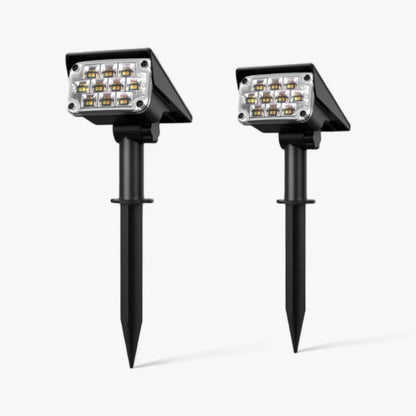Trådlös LED solcells trädgårdsspotlight Deluxe för enkel belysning