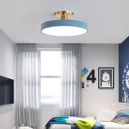 Modern Koncis Cirkulär LED Semi Flush Mount Taklampa 50cm