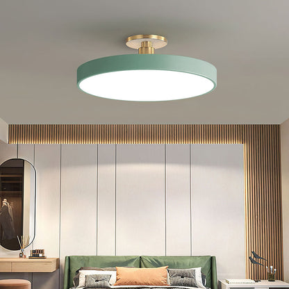 Modern Koncis Cirkulär LED Semi Flush Mount Taklampa 50cm