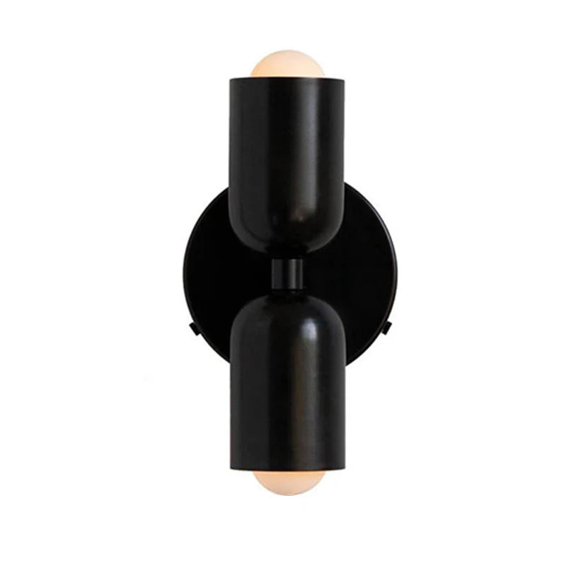 Modern Korts Dubbelhuvud Vintage Nyttorums Vägglampa Fixture