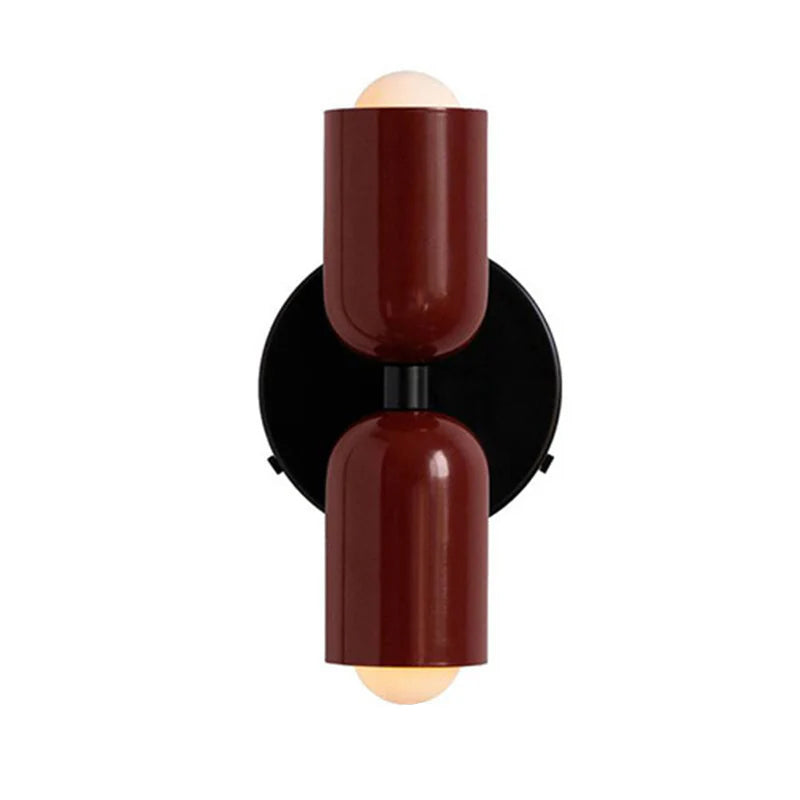 Modern Korts Dubbelhuvud Vintage Nyttorums Vägglampa Fixture