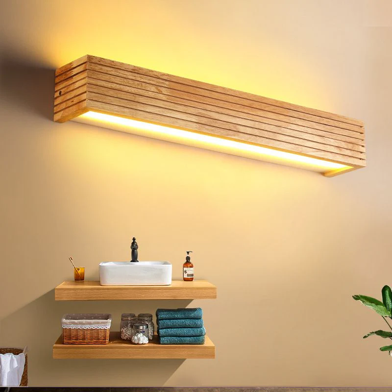 Vägglampa Modern Trä LED Armatur