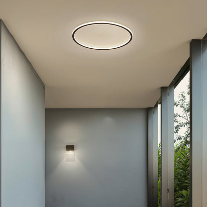 Ultra-tunn modern taklampa | Flush Mount LED för låga tak | Rund &amp; dimbar
