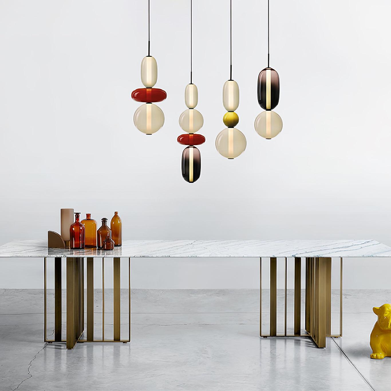 LumiSphere Light - Modern Färgat Glas LED Pendellampa