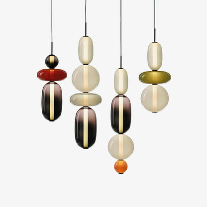 LumiSphere Light - Modern Färgat Glas LED Pendellampa