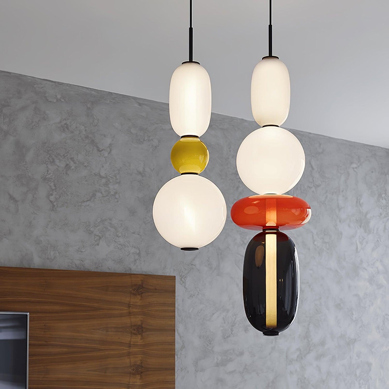 LumiSphere Light - Modern Färgat Glas LED Pendellampa
