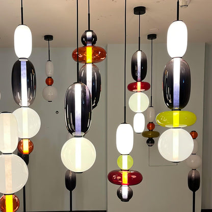 LumiSphere Light - Modern Färgat Glas LED Pendellampa
