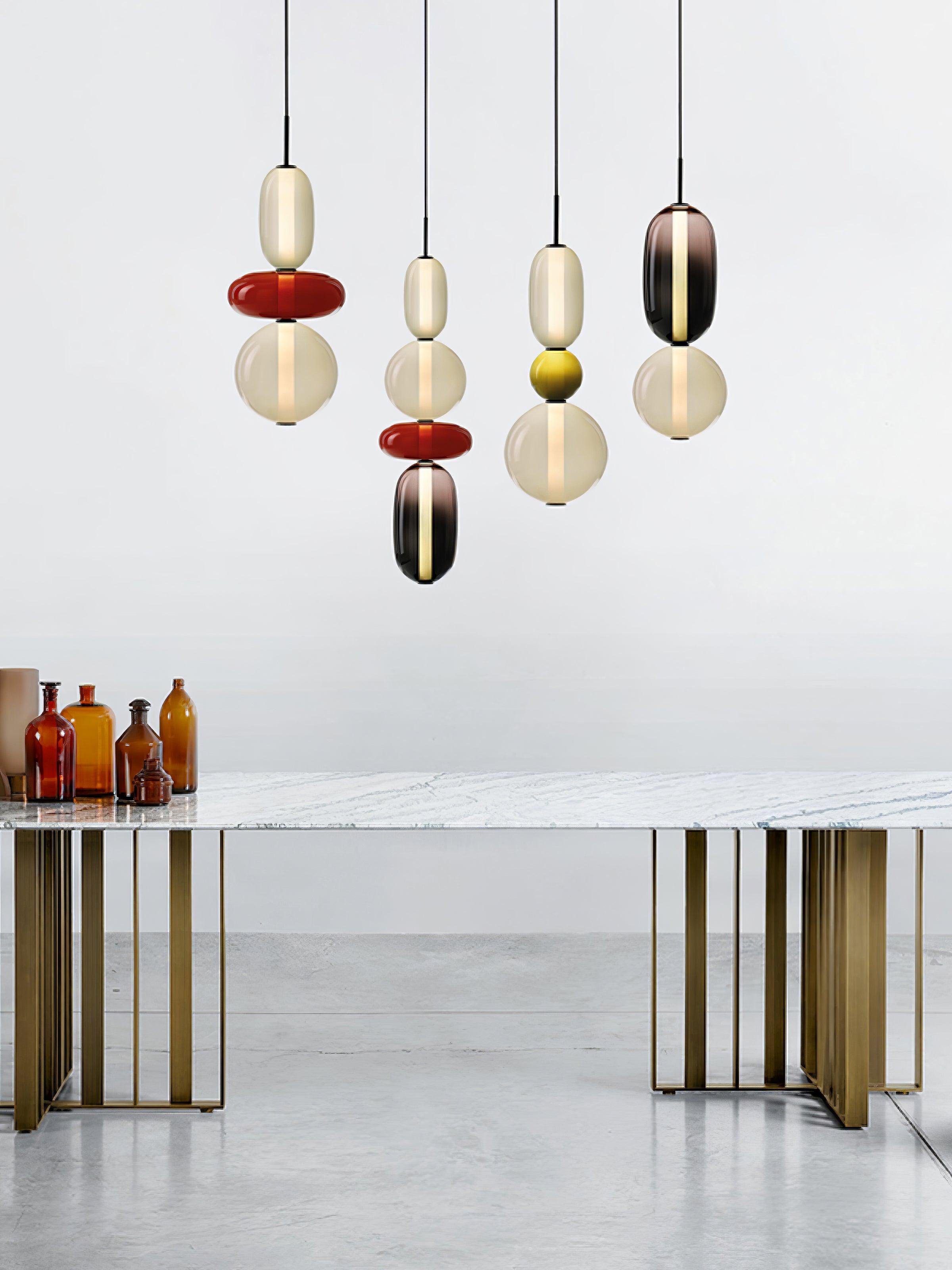 LumiSphere Light - Modern Färgat Glas LED Pendellampa