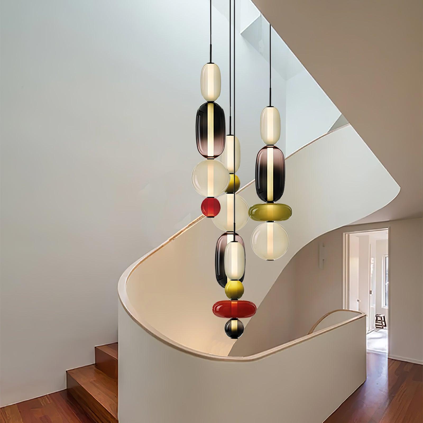 LumiSphere Light - Modern Färgat Glas LED Pendellampa