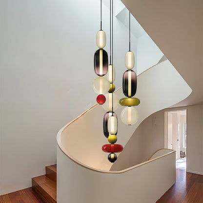 LumiSphere Light - Modern Färgat Glas LED Pendellampa
