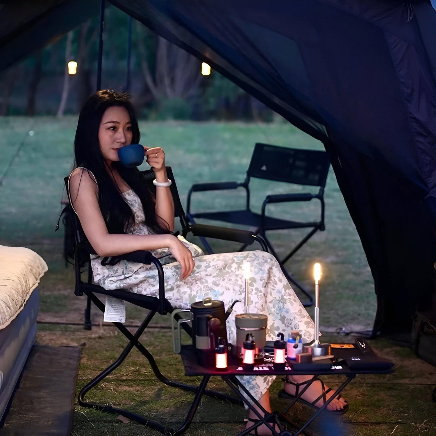 CandleBreeze Lampa - Trådlös uppladdningsbar bordslampa - Hem- och utomhuscampinglampa