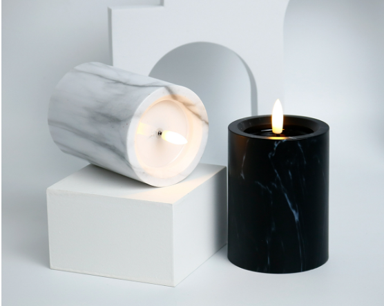 LED Flameless Marmor Ljus 3-Piece Set