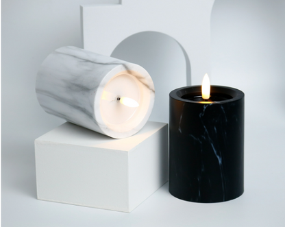 LED Flameless Marmor Ljus 3-Piece Set