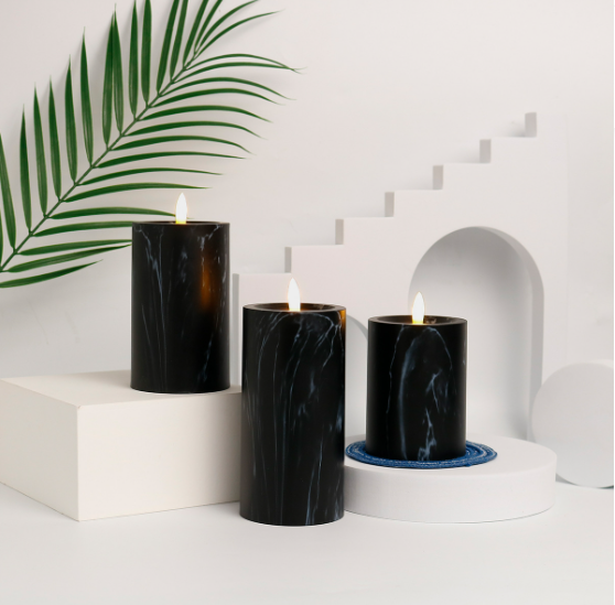 LED Flameless Marmor Ljus 3-Piece Set