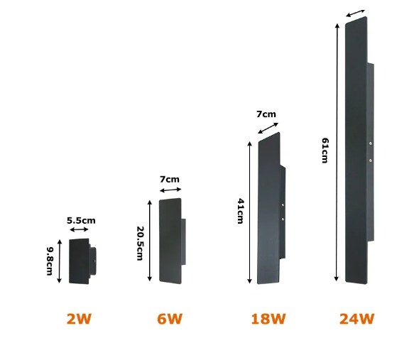 LED Vattentät Vägglist Lampa