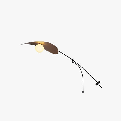 Carins Modern Vägglampa, Båge, Metall/Glas, Svart/Guld, Sovrum